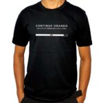 Camiseta Continue Orando Moda Evangélica Fé Oração Deus Cruz Masculina