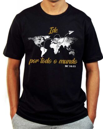 Camiseta Masculina Missões Ide Por Todo o Mundo