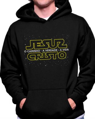 Casaco de Moletom Canguru Moda Evangélica Jesus Cristo O Caminho A Verdade A Vida