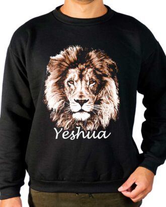 Casaco de Moletom Gola Careca Leão Yeshua