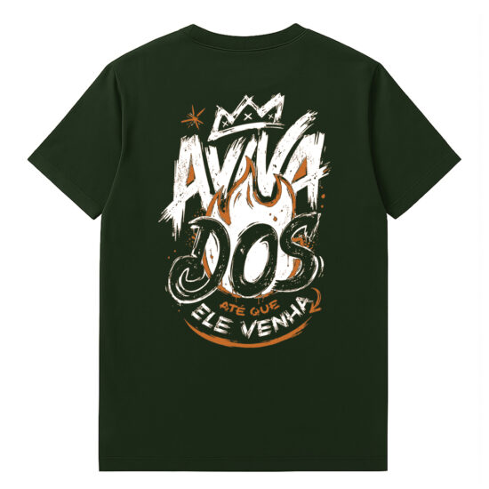 Camiseta Avivados Até que ele Venha Costas Verde