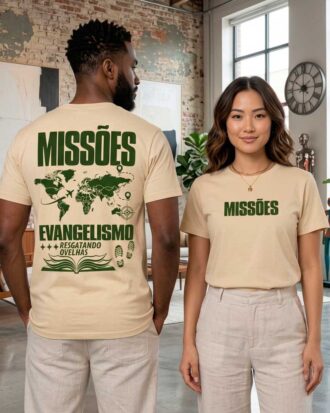 Camiseta Cristã Missões Evangelismo Resgatendo Ovelhas