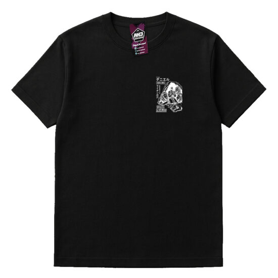 Camiseta Streetwear Masculina Japonês Estampada Algodão Penteado Premium Daniel na Cova dos Leões Preta Frente Camiseta Streetwear Masculina Japonês Estampada Algodão Penteado Premium Daniel na Cova dos Leões Preta Frente