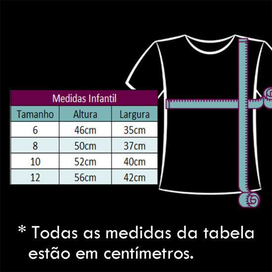 Tabela de Medidas Infantil do 6 ao 12 Tabela de Medidas Infantil do 6 ao 12